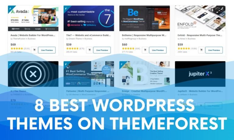8 Best-Selling WordPress Themes on ThemeForest 2023 (UPDATED)