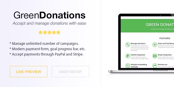 Green Donations for WordPress - Accept and Manage Donations